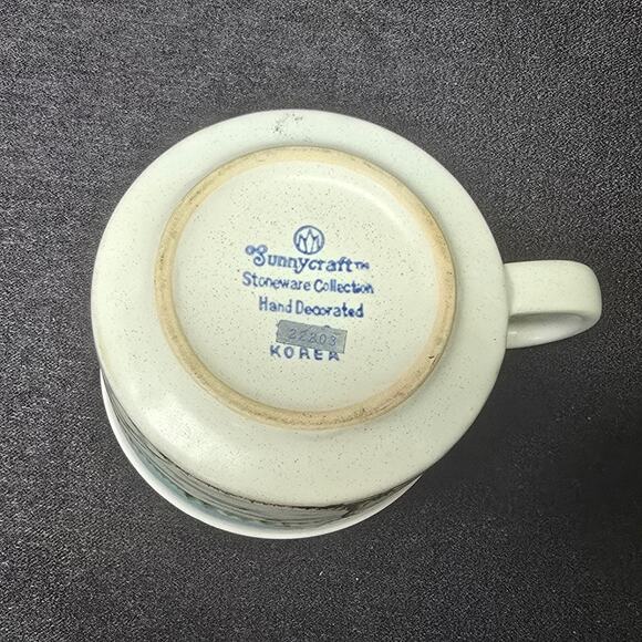 Vintage Sunnycraft Stoneware Collection Winter Snow Cabin Soup Mug Bowls 22203 - Picture 6 of 9